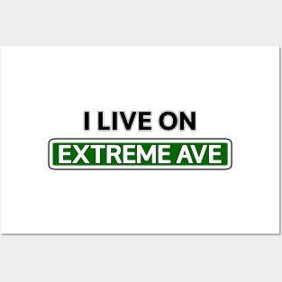 I live on Extreme Ave Posters and Art